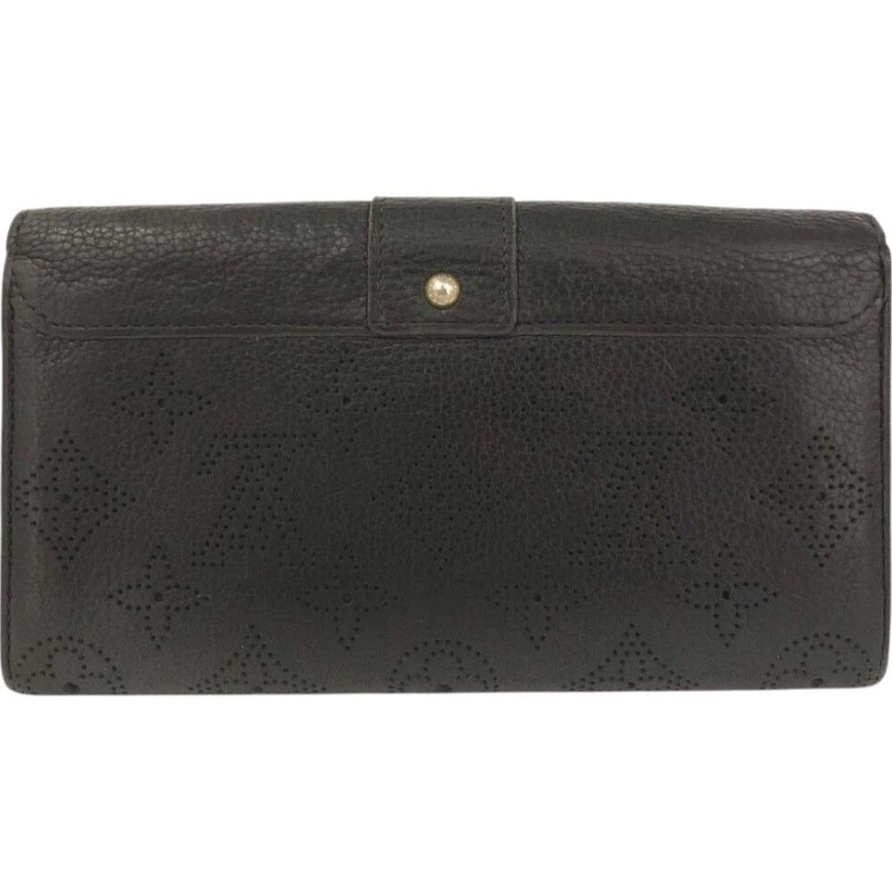 979236BX (L3) Authentic Louis Vuitton Wallet Long Black Monogram Mahina Luxury V - Picture 2 of 9